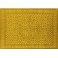 thumbnail image 1 of Ahgly Company Machine Washable Indoor Rectangle Oriental Yellow Industrial Area Rugs, 7' x 10', 1 of 4