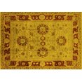 thumbnail image 1 of Ahgly Company Machine Washable Indoor Rectangle Oriental Yellow Industrial Area Rugs, 8' x 12', 1 of 4