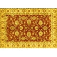 thumbnail image 1 of Ahgly Company Machine Washable Indoor Rectangle Oriental Yellow Traditional Area Rugs, 6' x 9', 1 of 4