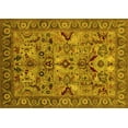 thumbnail image 1 of Ahgly Company Machine Washable Indoor Rectangle Oriental Yellow Traditional Area Rugs, 8' x 10', 1 of 4