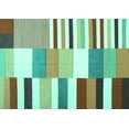 thumbnail image 1 of Ahgly Company Machine Washable Indoor Rectangle Patchwork Turquoise Blue Transitional Area Rugs, 6' x 9', 1 of 4