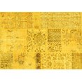 thumbnail image 1 of Ahgly Company Machine Washable Indoor Rectangle Patchwork Yellow Transitional Area Rugs, 2' x 3', 1 of 4