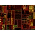 thumbnail image 1 of Ahgly Company Machine Washable Indoor Rectangle Patchwork Yellow Transitional Area Rugs, 8' x 10', 1 of 4