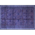thumbnail image 1 of Ahgly Company Machine Washable Indoor Rectangle Persian Blue Traditional Area Rugs, 5' x 7', 1 of 4