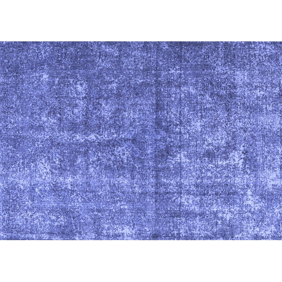 Ahgly Company Machine Washable Indoor Rectangle Persian Blue Traditional Area Rugs, 7' x 9'