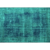 Ahgly Company Machine Washable Indoor Rectangle Persian Turquoise Blue Bohemian Area Rugs, 5' x 7'