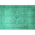 thumbnail image 1 of Ahgly Company Machine Washable Indoor Rectangle Persian Turquoise Blue Traditional Area Rugs, 2' x 3', 1 of 4