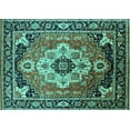 thumbnail image 1 of Ahgly Company Machine Washable Indoor Rectangle Persian Turquoise Blue Traditional Area Rugs, 2' x 3', 1 of 4