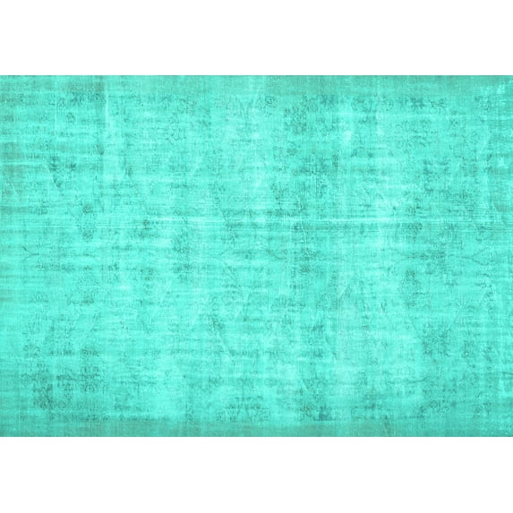 Ahgly Company Machine Washable Indoor Rectangle Persian Turquoise Blue Traditional Area Rugs, 2' x 3'