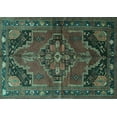 thumbnail image 1 of Ahgly Company Machine Washable Indoor Rectangle Persian Turquoise Blue Traditional Area Rugs, 2' x 3', 1 of 4