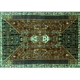 thumbnail image 1 of Ahgly Company Machine Washable Indoor Rectangle Persian Turquoise Blue Traditional Area Rugs, 2' x 3', 1 of 4