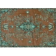 thumbnail image 1 of Ahgly Company Machine Washable Indoor Rectangle Persian Turquoise Blue Traditional Area Rugs, 2' x 4', 1 of 4