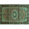 thumbnail image 1 of Ahgly Company Machine Washable Indoor Rectangle Persian Turquoise Blue Traditional Area Rugs, 2' x 4', 1 of 4