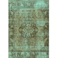 thumbnail image 1 of Ahgly Company Machine Washable Indoor Rectangle Persian Turquoise Blue Traditional Area Rugs, 2' x 5', 1 of 4