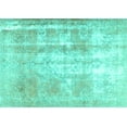 thumbnail image 1 of Ahgly Company Machine Washable Indoor Rectangle Persian Turquoise Blue Traditional Area Rugs, 2' x 5', 1 of 4