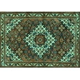 thumbnail image 1 of Ahgly Company Machine Washable Indoor Rectangle Persian Turquoise Blue Traditional Area Rugs, 3' x 5', 1 of 4
