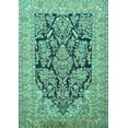 thumbnail image 1 of Ahgly Company Machine Washable Indoor Rectangle Persian Turquoise Blue Traditional Area Rugs, 5' x 7', 1 of 4