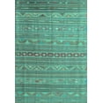 thumbnail image 1 of Ahgly Company Machine Washable Indoor Rectangle Persian Turquoise Blue Traditional Area Rugs, 5' x 7', 1 of 4