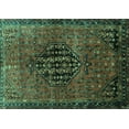 thumbnail image 1 of Ahgly Company Machine Washable Indoor Rectangle Persian Turquoise Blue Traditional Area Rugs, 5' x 7', 1 of 4