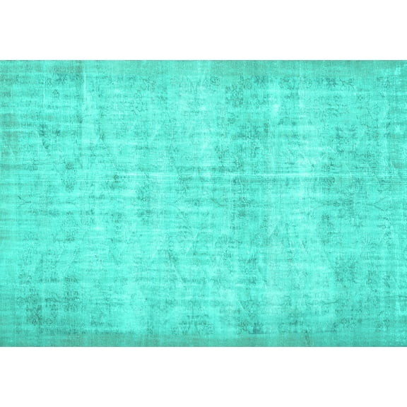 Ahgly Company Machine Washable Indoor Rectangle Persian Turquoise Blue Traditional Area Rugs, 5' x 7'