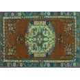thumbnail image 1 of Ahgly Company Machine Washable Indoor Rectangle Persian Turquoise Blue Traditional Area Rugs, 5' x 7', 1 of 4