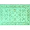 thumbnail image 1 of Ahgly Company Machine Washable Indoor Rectangle Persian Turquoise Blue Traditional Area Rugs, 5' x 7', 1 of 4