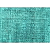 Ahgly Company Machine Washable Indoor Rectangle Persian Turquoise Blue Traditional Area Rugs, 5' x 7'