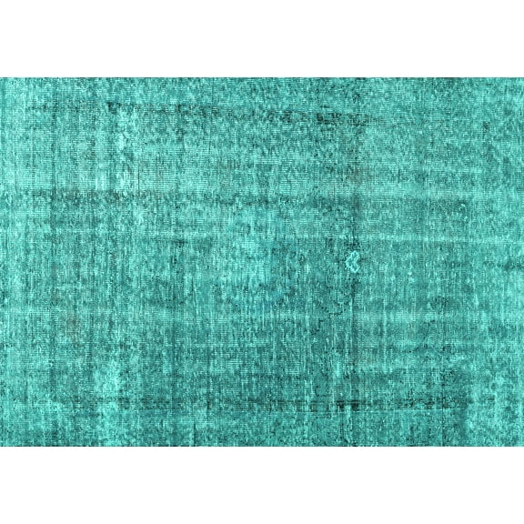 Ahgly Company Machine Washable Indoor Rectangle Persian Turquoise Blue Traditional Area Rugs, 5' x 7'