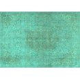 thumbnail image 1 of Ahgly Company Machine Washable Indoor Rectangle Persian Turquoise Blue Traditional Area Rugs, 5' x 7', 1 of 4
