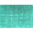thumbnail image 1 of Ahgly Company Machine Washable Indoor Rectangle Persian Turquoise Blue Traditional Area Rugs, 5' x 8', 1 of 4