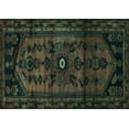 thumbnail image 1 of Ahgly Company Machine Washable Indoor Rectangle Persian Turquoise Blue Traditional Area Rugs, 5' x 8', 1 of 4