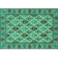 thumbnail image 1 of Ahgly Company Machine Washable Indoor Rectangle Persian Turquoise Blue Traditional Area Rugs, 5' x 8', 1 of 4