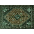 thumbnail image 1 of Ahgly Company Machine Washable Indoor Rectangle Persian Turquoise Blue Traditional Area Rugs, 5' x 8', 1 of 4