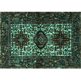 thumbnail image 1 of Ahgly Company Machine Washable Indoor Rectangle Persian Turquoise Blue Traditional Area Rugs, 6' x 9', 1 of 4