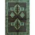 thumbnail image 1 of Ahgly Company Machine Washable Indoor Rectangle Persian Turquoise Blue Traditional Area Rugs, 6' x 9', 1 of 4
