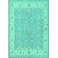thumbnail image 1 of Ahgly Company Machine Washable Indoor Rectangle Persian Turquoise Blue Traditional Area Rugs, 6' x 9', 1 of 4
