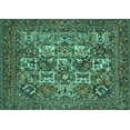 thumbnail image 1 of Ahgly Company Machine Washable Indoor Rectangle Persian Turquoise Blue Traditional Area Rugs, 7' x 9', 1 of 4