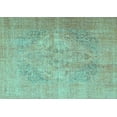 thumbnail image 1 of Ahgly Company Machine Washable Indoor Rectangle Persian Turquoise Blue Traditional Area Rugs, 7' x 9', 1 of 4