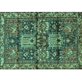 thumbnail image 1 of Ahgly Company Machine Washable Indoor Rectangle Persian Turquoise Blue Traditional Area Rugs, 7' x 9', 1 of 4