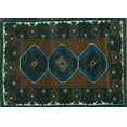 thumbnail image 1 of Ahgly Company Machine Washable Indoor Rectangle Persian Turquoise Blue Traditional Area Rugs, 7' x 9', 1 of 4
