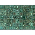 thumbnail image 1 of Ahgly Company Machine Washable Indoor Rectangle Persian Turquoise Blue Traditional Area Rugs, 8' x 10', 1 of 4