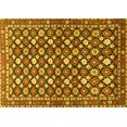 thumbnail image 1 of Ahgly Company Machine Washable Indoor Rectangle Persian Yellow Traditional Area Rugs, 2' x 3', 1 of 4