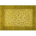thumbnail image 1 of Ahgly Company Machine Washable Indoor Rectangle Persian Yellow Traditional Area Rugs, 2' x 3', 1 of 4