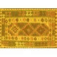 thumbnail image 1 of Ahgly Company Machine Washable Indoor Rectangle Persian Yellow Traditional Area Rugs, 2' x 3', 1 of 4