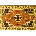 thumbnail image 1 of Ahgly Company Machine Washable Indoor Rectangle Persian Yellow Traditional Area Rugs, 2' x 4', 1 of 4