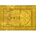 thumbnail image 1 of Ahgly Company Machine Washable Indoor Rectangle Persian Yellow Traditional Area Rugs, 4' x 6', 1 of 4