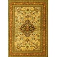 thumbnail image 1 of Ahgly Company Machine Washable Indoor Rectangle Persian Yellow Traditional Area Rugs, 4' x 6', 1 of 4