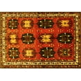 thumbnail image 1 of Ahgly Company Machine Washable Indoor Rectangle Persian Yellow Traditional Area Rugs, 5' x 7', 1 of 4