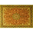 thumbnail image 1 of Ahgly Company Machine Washable Indoor Rectangle Persian Yellow Traditional Area Rugs, 5' x 7', 1 of 4