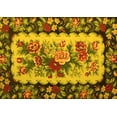 thumbnail image 1 of Ahgly Company Machine Washable Indoor Rectangle Persian Yellow Traditional Area Rugs, 5' x 7', 1 of 4